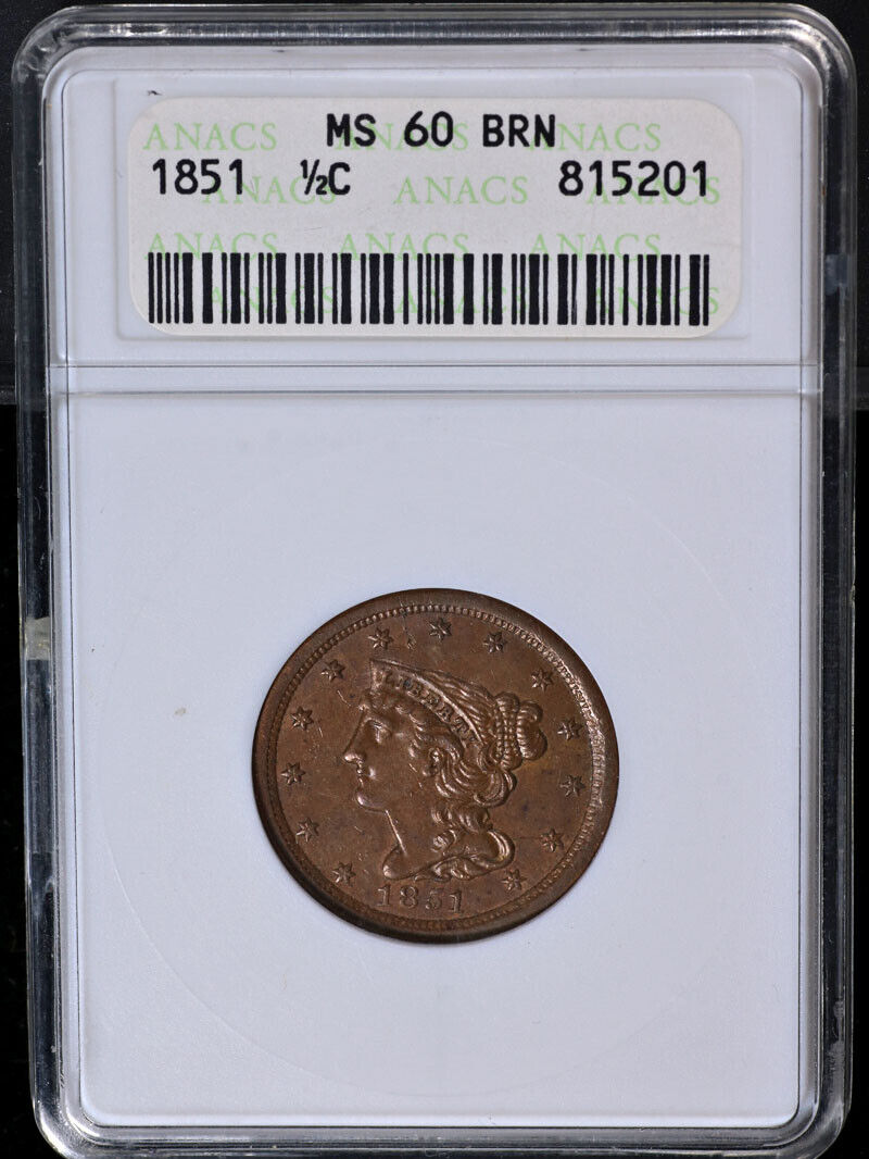 1851-1/2c--Braided-Hair-Half-Cent-#3